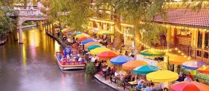 the bustling san antonio riverwalk